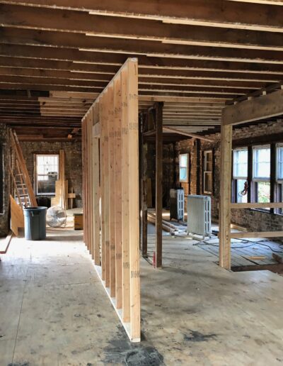 The inside of a house that is being remodeled.