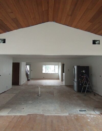 The inside of a house that is being remodeled.