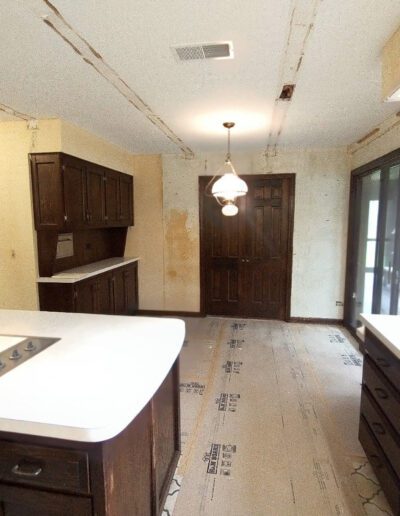 A kitchen that is being remodeled.