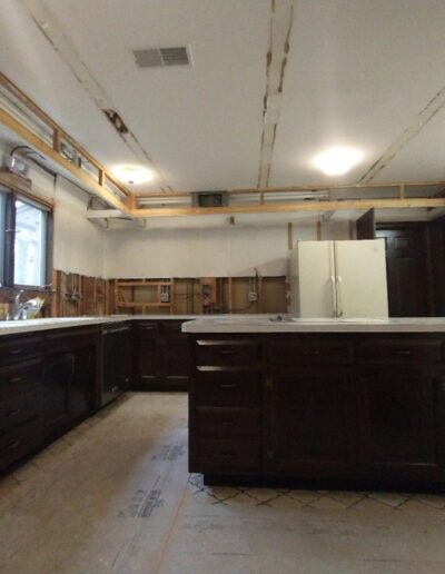 A kitchen that is being remodeled.