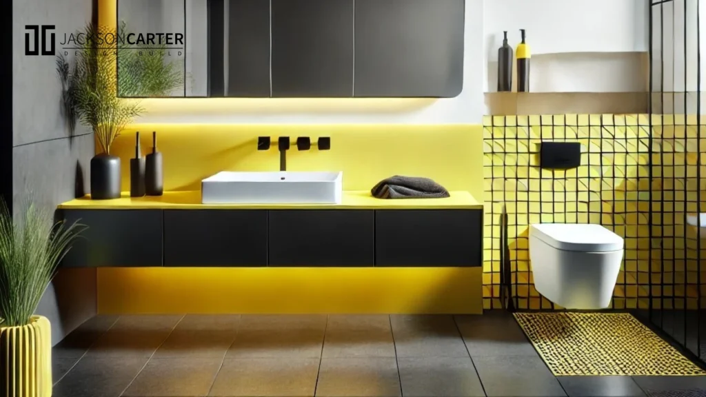 Bold Contrast Colors in Bathroom