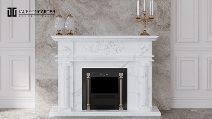 Marble Elegance at your empty fireplace