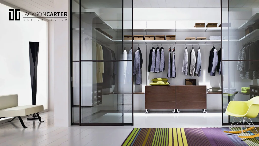 Sliding doors in dressing room