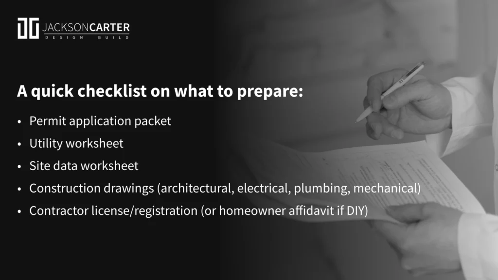 A quick checklist on what to prepare_